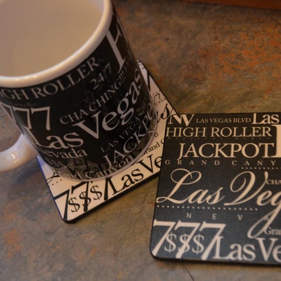 Set of 6 Las Vegas Coasters - Picture 2 of 2